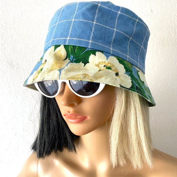 Colorful Bucket Hat Mixed Print Hat Floral Hat Summer Hat Hippie Boho Festival - Picture 1 of 9